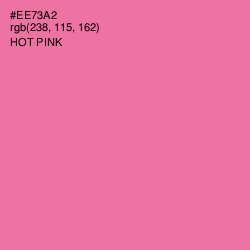 #EE73A2 - Hot Pink Color Image